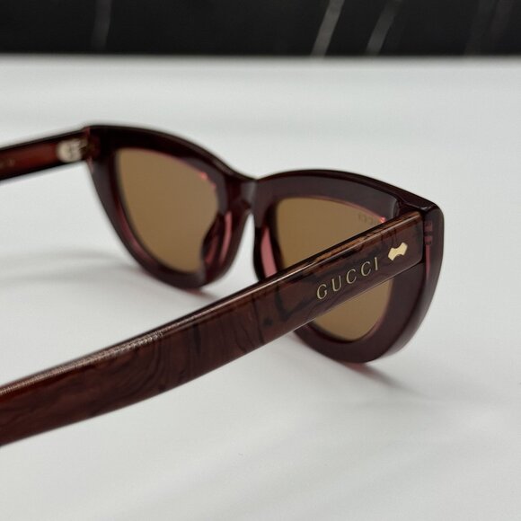 NEW GUCCI SUNGLASSES GG1521S 003 WOMEN RED EYEWEAR - Picture 8 of 12